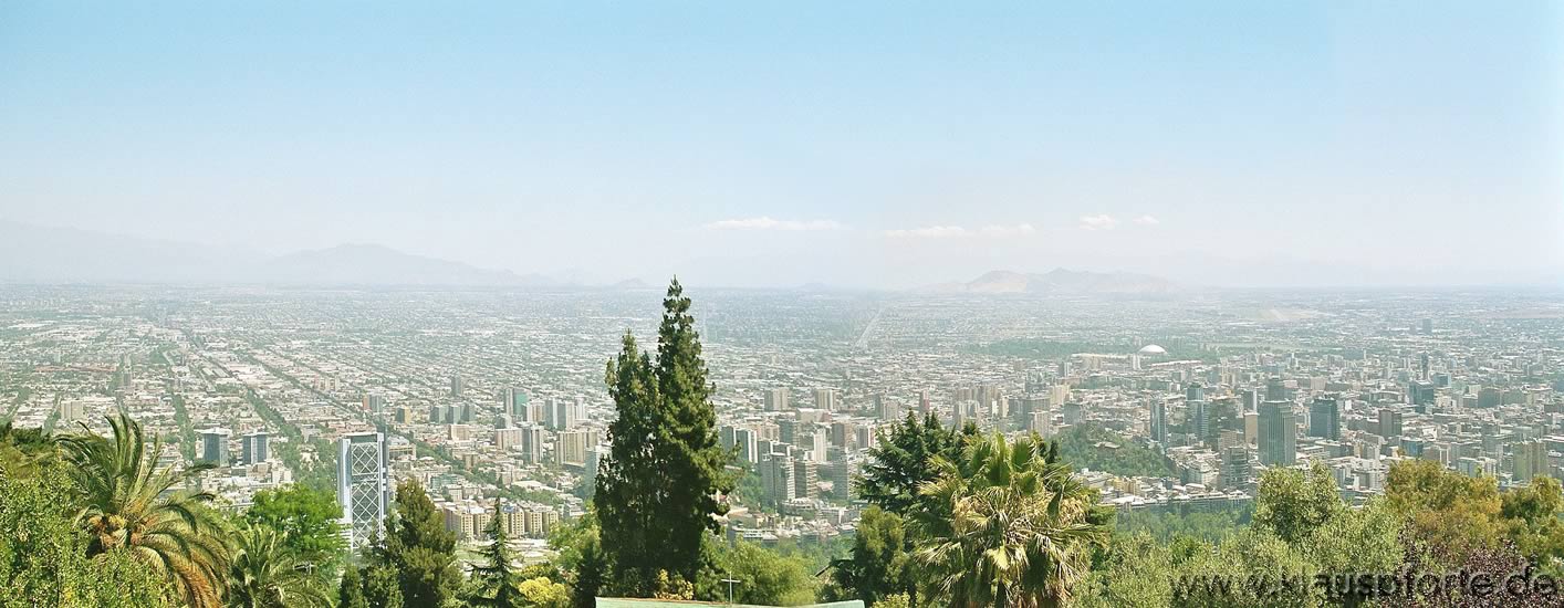 Panoramablick über Santiago de Chile