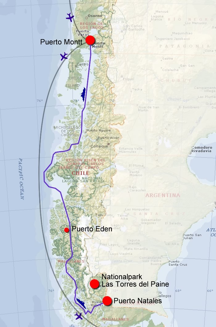 Übersichtskarte Chile